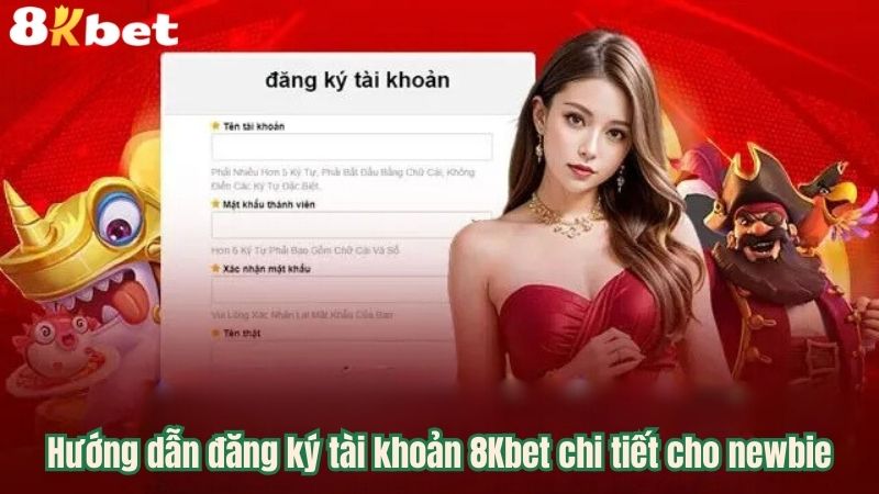 Đăng ký 8kbet chi tiết cho newbie